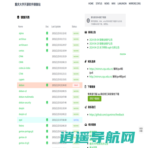 重庆大学开源软件镜像站