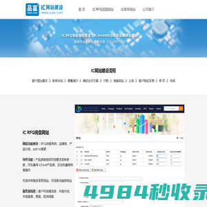 IC网站建设|电子元件网站建设|IC RFQ网站|IC Inventory库存网站|品富IC网站建设